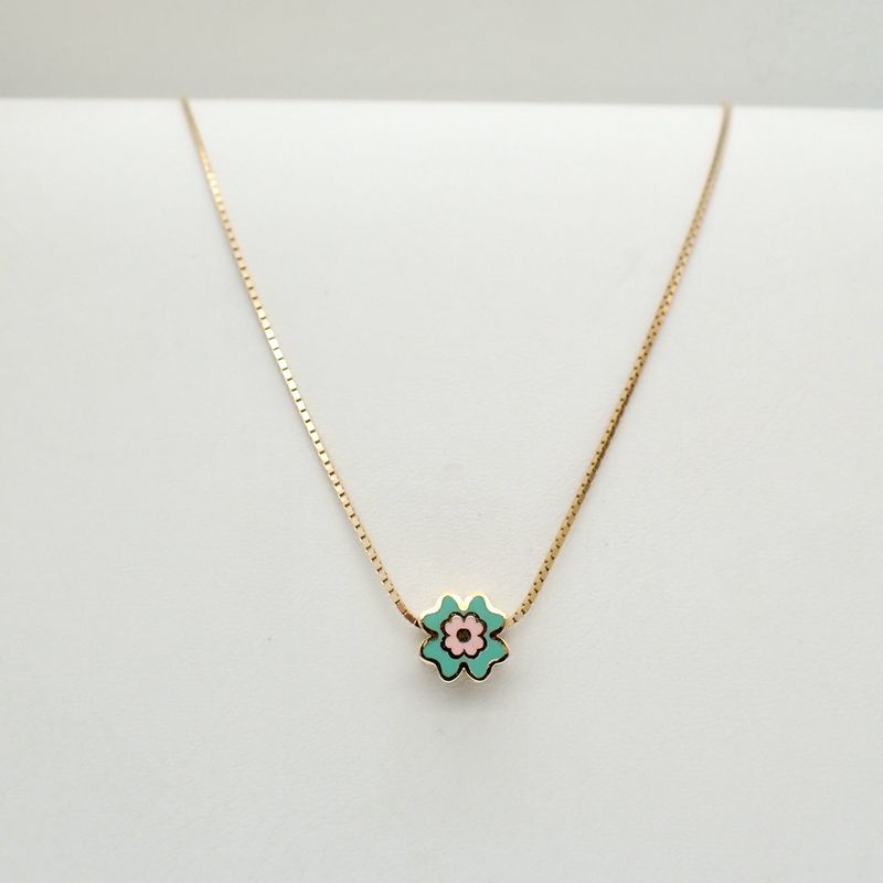 Image 1 of 18K Gold Necklace with Pendant | 42 cm