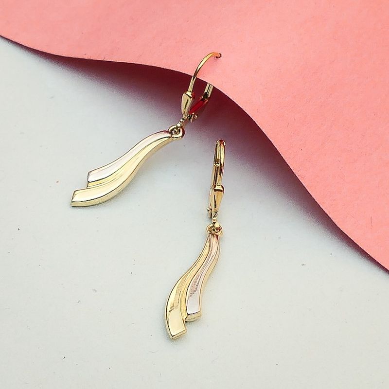 Image 2 of Two-tone gold earrings