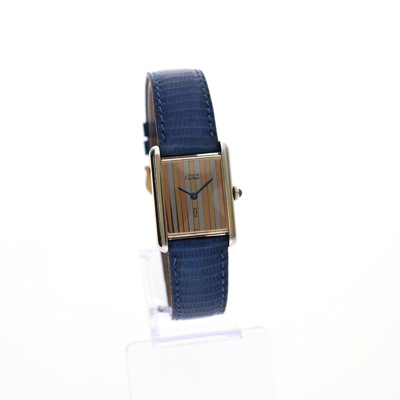 Image 17 of Cartier Tank Vermeil 'Trinity' Large 6129; Vintage mechanical watch