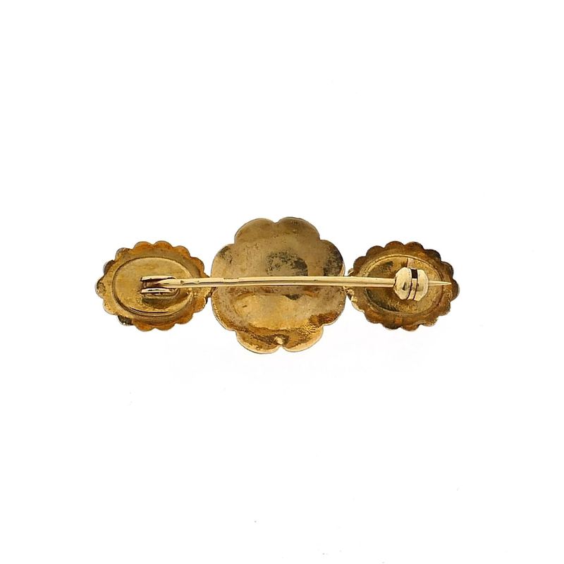 Image 3 of Vintage Gold Brooch with Carnelian