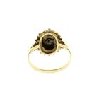 Image 4 of Antique two-tone gold ring of a beanie bell with pearl