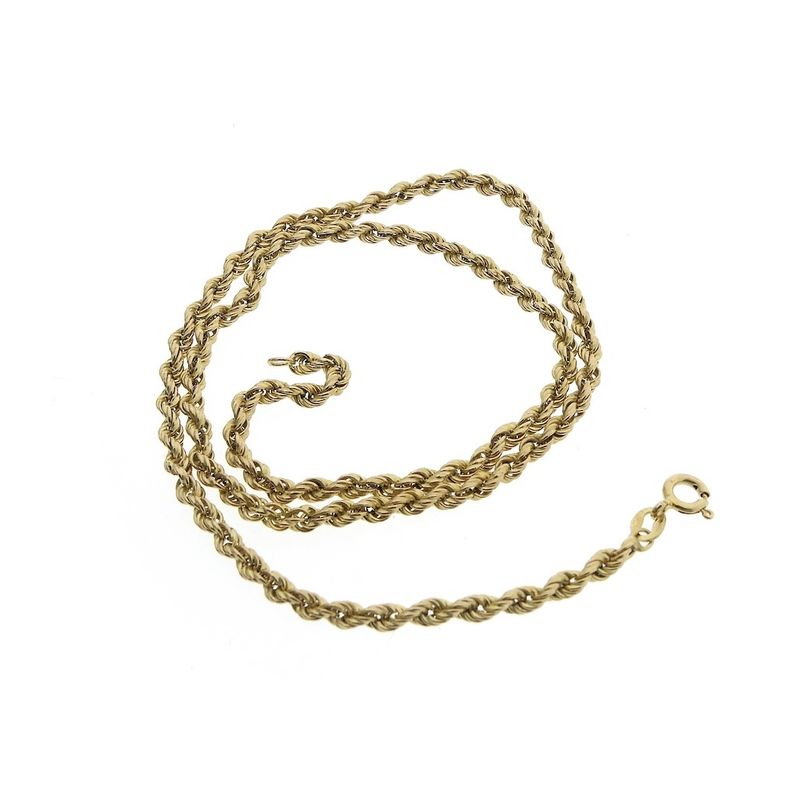 Image 4 of Gold twisted link chain | 46 cm