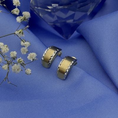 Image 2 of Two-tone gold earrings