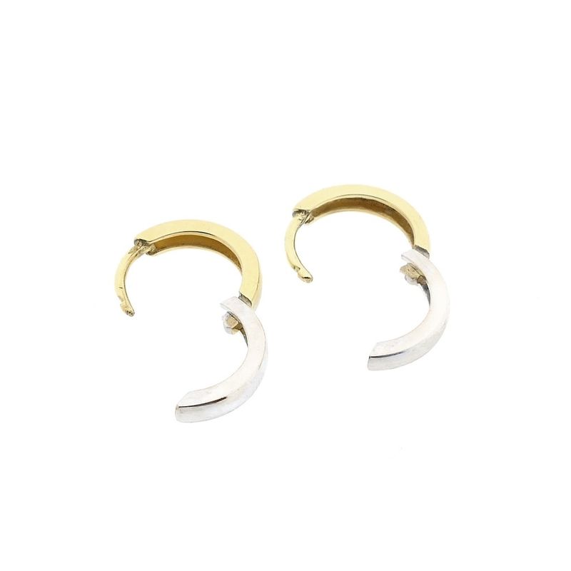 Image 8 of Two-tone gold hoop earrings | Ø 14.5 mm