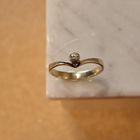 Image 2 of Gold V-shaped ring with zirconia