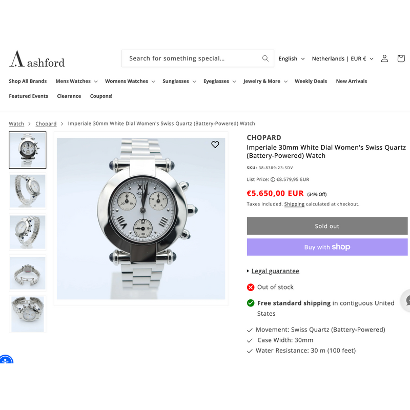 Image 15 of Chopard Imperiale Chronograph 38/8389 Ladies Watch
