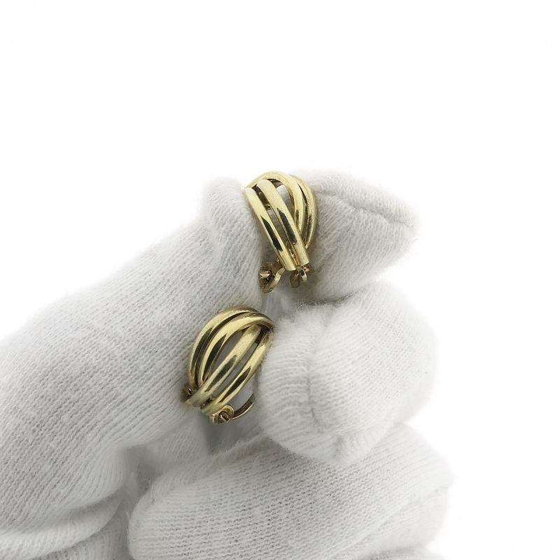 Image 7 of Gold vintage fantasy clip-on earrings