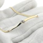 Image 2 of Two-tone gold women's bracelet with zirconia | 17.5 cm