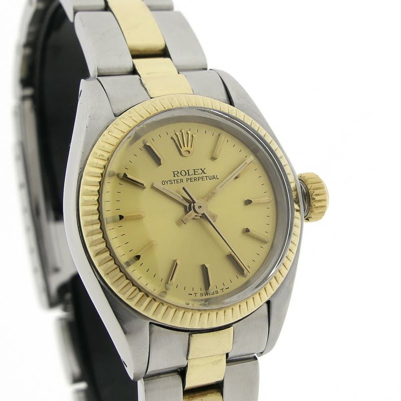 Image 3 of Rolex Oyster Perpetual 6719; Vintage gold/steel ladies' watch