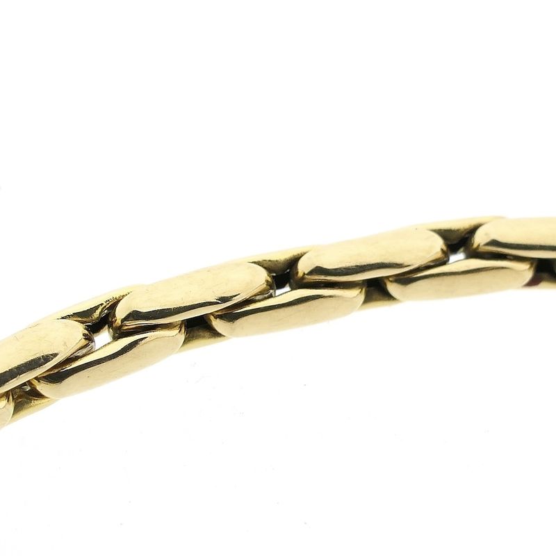 Image 5 of Vintage gold anchor link bracelet with lapis lazuli | 19.5 cm