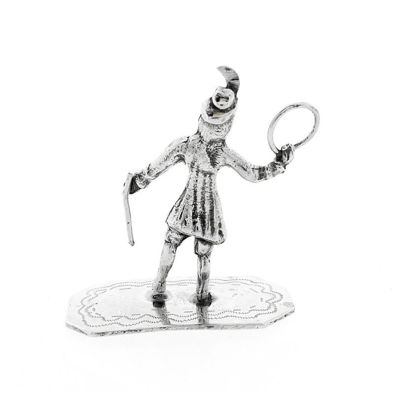 Image 5 of Antique silver statuette of a hoop player