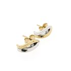 Image 3 of Bicolor gold stud earrings with zirconia