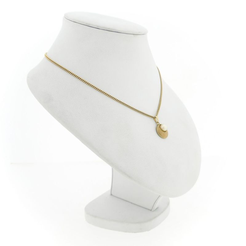Image 9 of 8 karaat hanger met parel