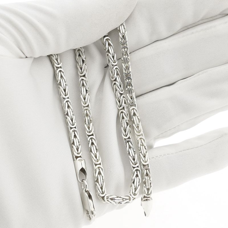 Image 8 of Silver square king chain | 50.5 cm