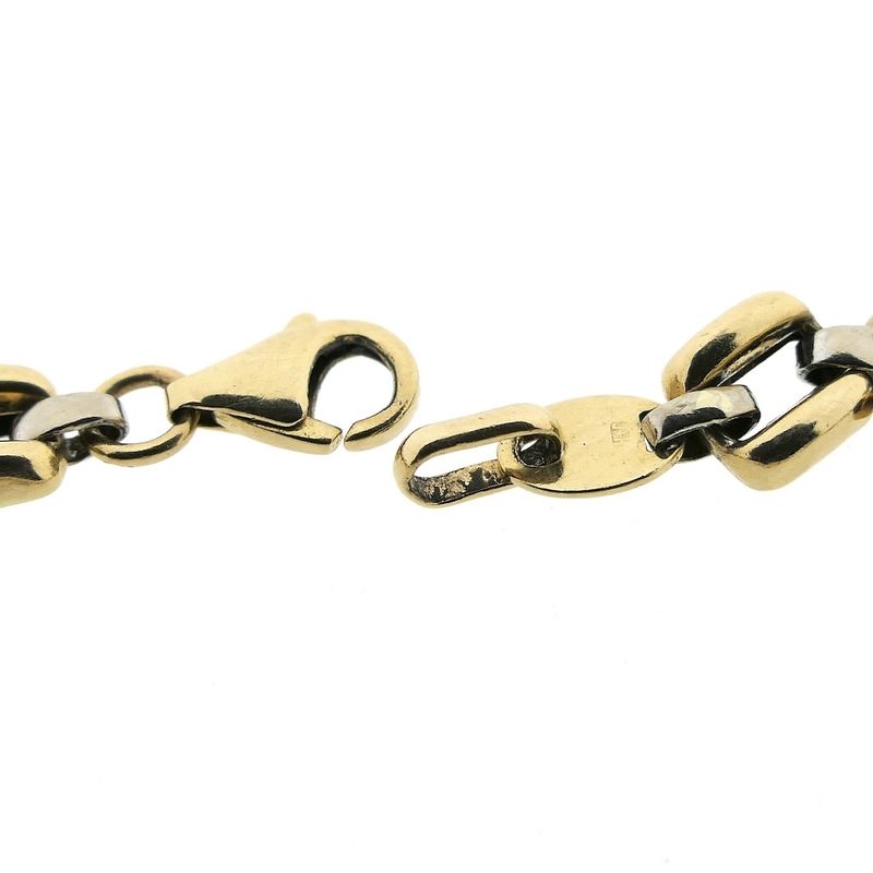 Image 6 of Two-tone gold Bismarck link bracelet | 19.5 cm