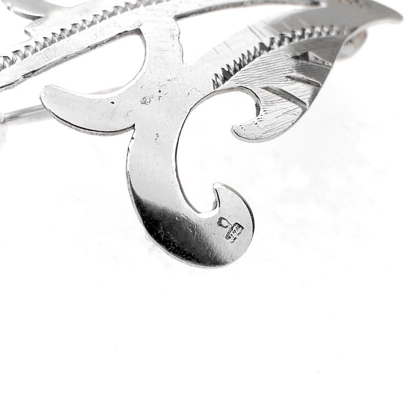 Image 5 of Silver letter brooch; letter A