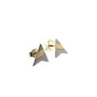 Image 4 of Gold stud earrings with titanium