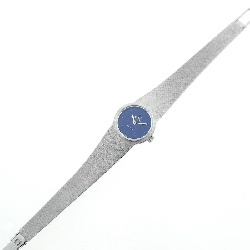 Image 19 of Omega Deville; 18k white gold women's watch with lapis lazuli dial