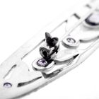 Image 6 of Silver brooch with purple zirconia stones