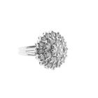 Image 5 of Antique white gold entourage ring with diamonds; 1.29 ct.