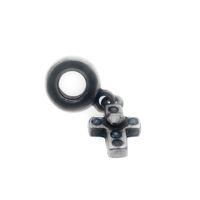 Pandora charm; Silver; Silver Spacer With Cross