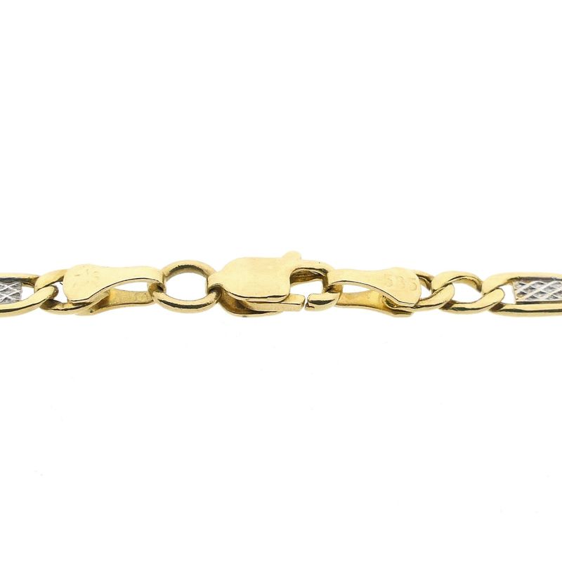 Image 4 of Two-tone gold Figaro link chain