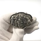 Image 10 of Vintage silver brooch with scene