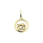 Image 1 of Gold zodiac sign pendant; Capricorn