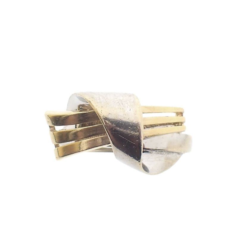 Image 3 of Two-tone gold abstract ring | Vintage