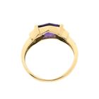 Image 6 of Gold ring with amethyst and diamond | 0.03 ct.