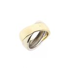 Afbeelding 1 van Bicolor gouden crossover ring