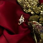 Image 2 of Gold letter brooch; letter A