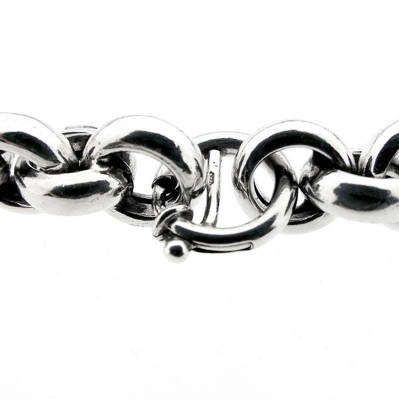 Image 6 of Silver jasseron link bracelet | 20 cm