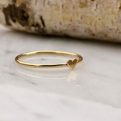 Gold Ring with Heart Image 2 of Gold Ring with Heart