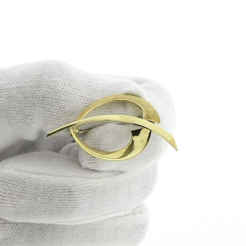 Image 6 of Golden abstract brooch