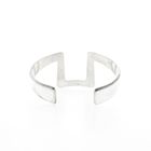 Image 4 of Silver Slave Bracelet with Pattern; Size S/M