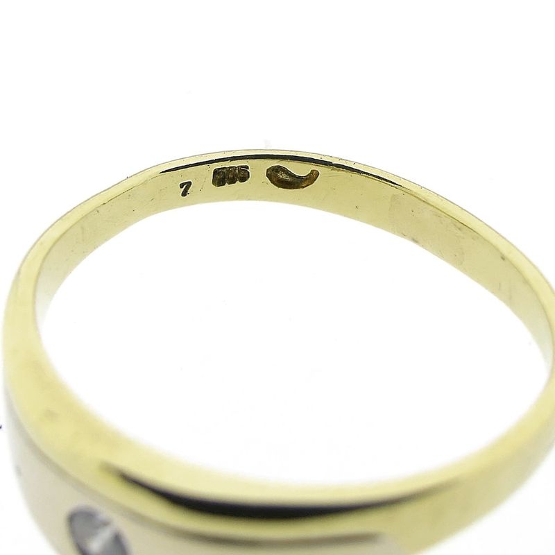 Image 3 of Gold solitaire ring with diamond 0.06 ct.