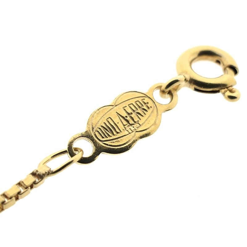 Image 7 of Gold necklace with garnet stones; 43 cm | Uno A Erre