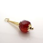 Image 4 of Gold vintage bullet pendant with carnelian