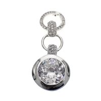 Zinzi silver pendant with zirconia