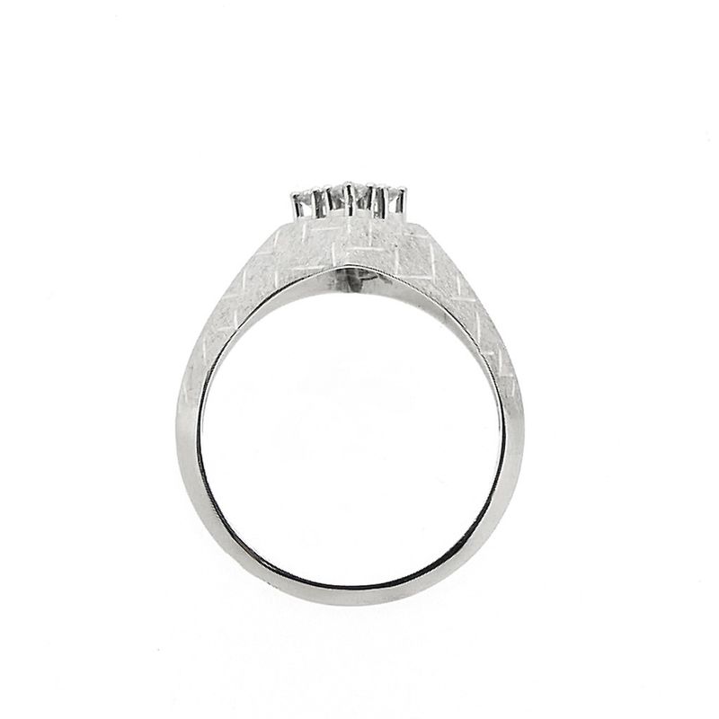Image 5 of White gold ring with diamond 0.16 ct.
