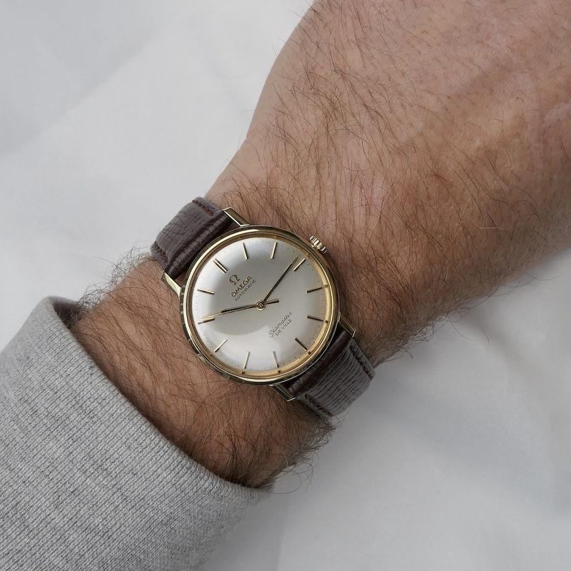 Image 16 of Omega Seamaster Deville 136.020; Vintage 14k. gold cap watch