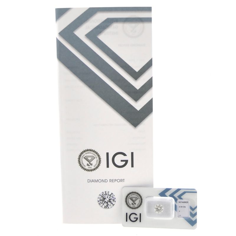 Image 3 of 2.54 ct. Brilliant cut diamond J/I1 + IGI Certificate - Natural diamond