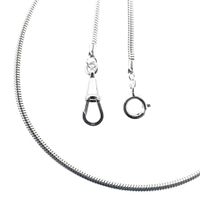 Silver snake link chain with lobster clasp | 48 cm