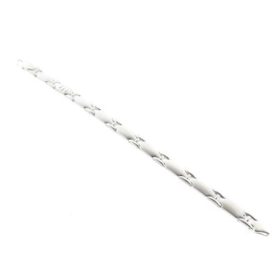 Image 2 of Silver matte link bracelet