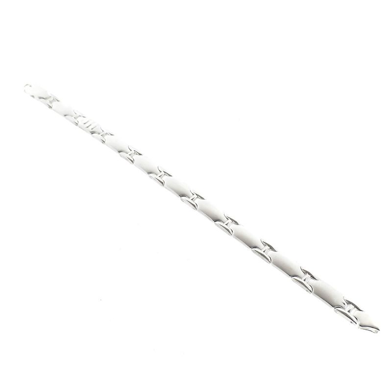 Image 2 of Silver matte link bracelet