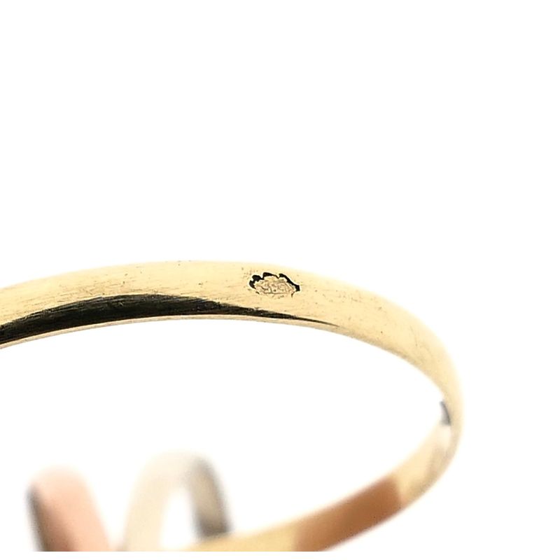 Image 7 of 14 Karat Tricolor Gold Ring; Size 16.5
