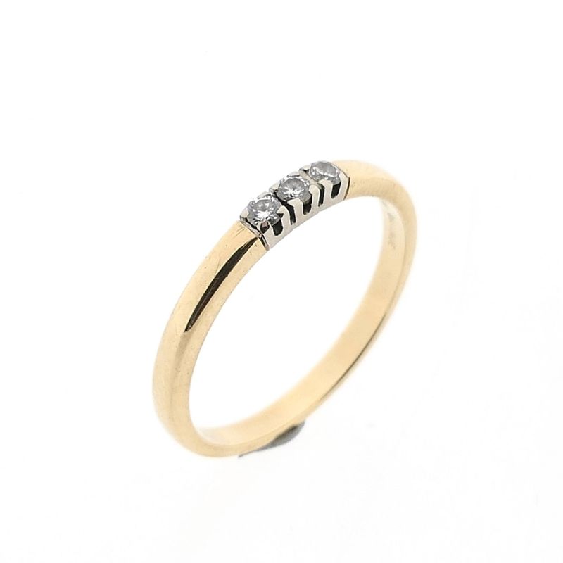 Afbeelding 1 van Gouden rijring met diamanten; 0,09 ct.