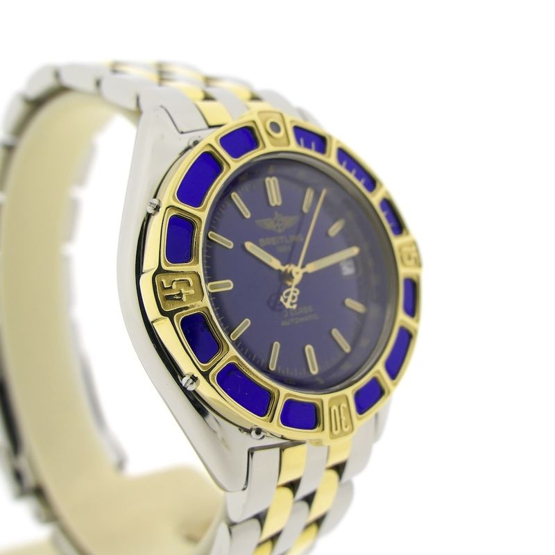 Image 3 of Breitling J-Class; Automatic women's watch with gold bezel