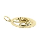 Image 11 of Gold zodiac sign pendant; Cancer